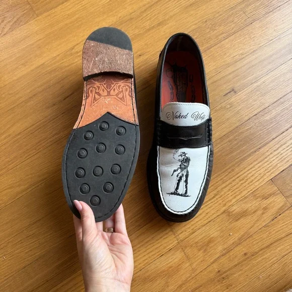 Naked Wolfe Black Cowboy Loafers Men’s - Picture 3 of 5
